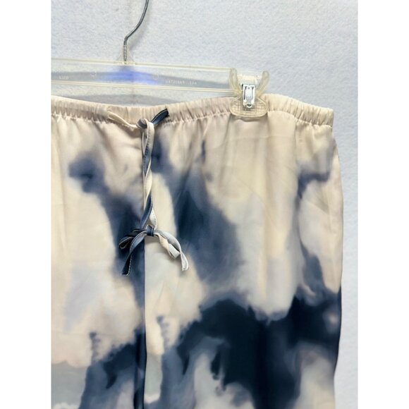 H&M Tie-Dye Elastic Waist Satin Pants With Side Pockets Size Large - Picture 2 of 9